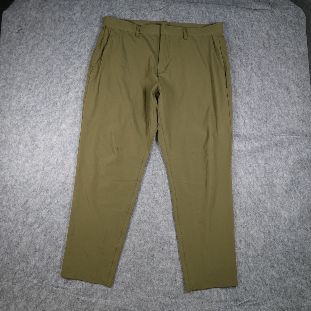 Fabletics Pants Mens 38x32 NWT Olive The Only Pant 4 Way Stretch Water Resist